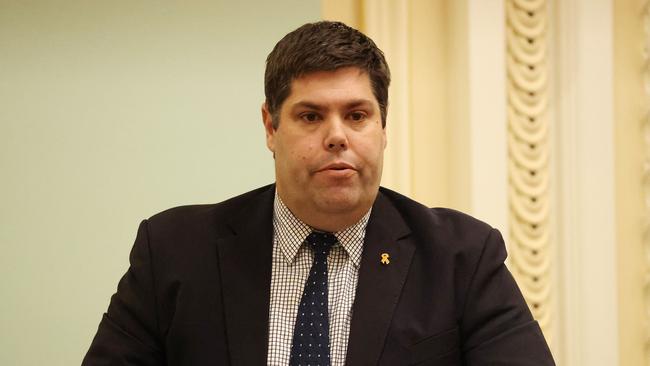 Brent Mickelberg MP, Question Time, Parliament House, Brisbane. Picture: Liam Kidston