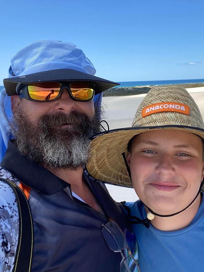 Paul Burkett with his son. Photo: Paul Burkett, Facebook.