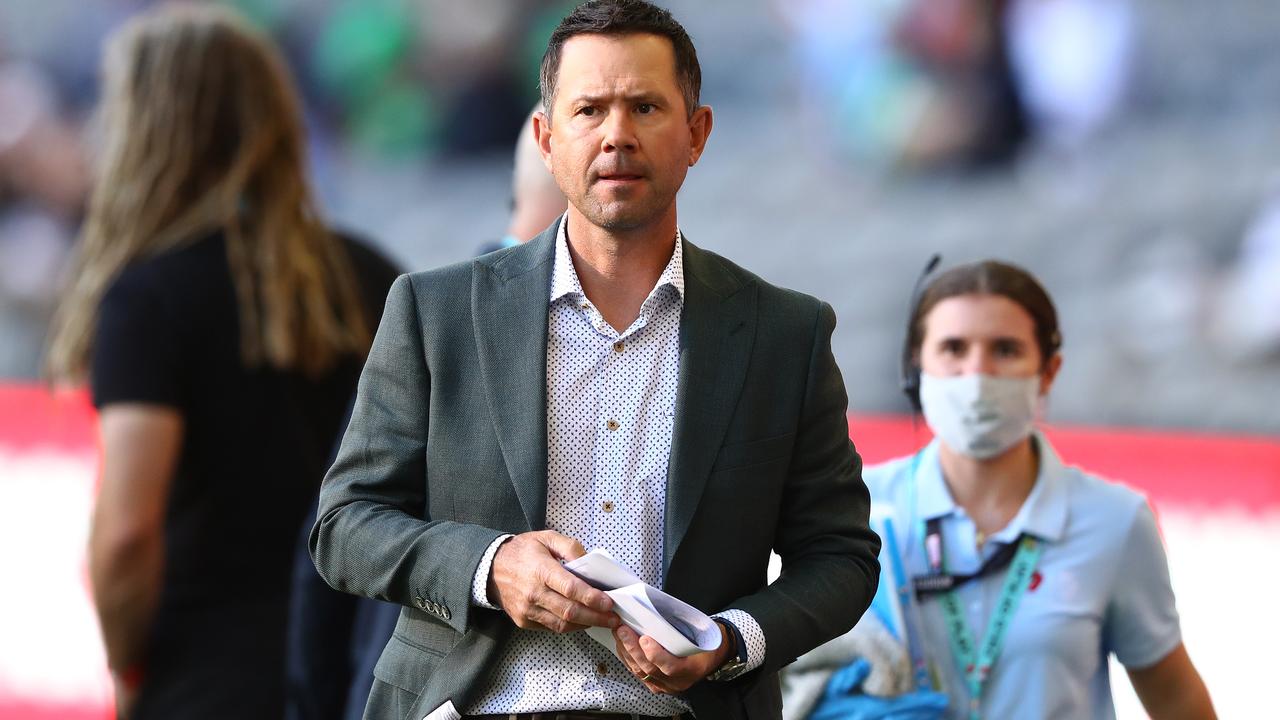 MELBOURNE, AUSTRALIA - JANUARY 20: Ricky Ponting is seen prior to the Big Bash League match between the Melbourne Renegades and the Melbourne Stars at Marvel Stadium, on January 20, 2021, in Melbourne, Australia. (Photo by Robert Cianflone/Getty Images)