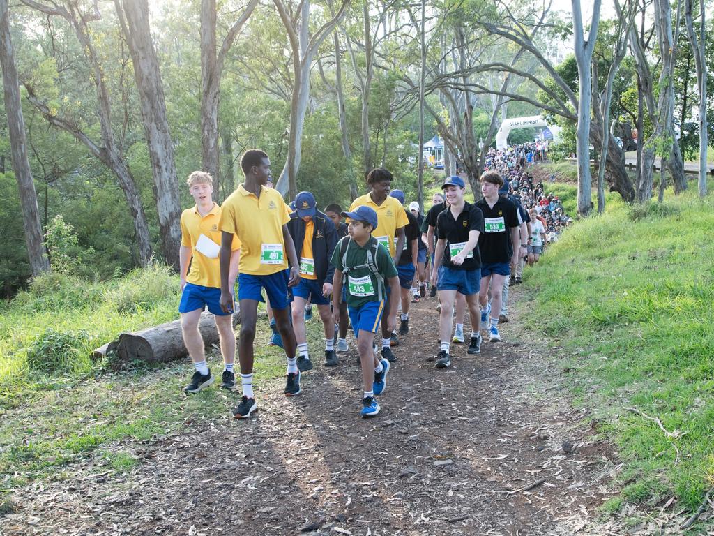 Start of the 5km Hike for Homeless. The Base Services, Hike for Homeless held at Jubilee Park. October 19th, 2024