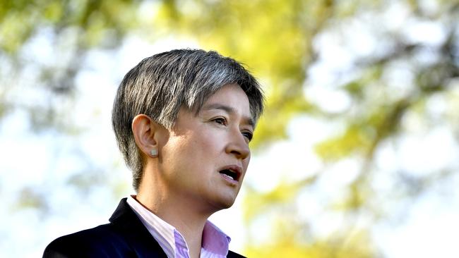 Shadow Minister for Foreign Affairs Penny Wong speaks to the media during a press conference in Adelaide, Wednesday, May 22, 2019. Penny Wong has endorsed Anthony Albanese to be leader of the Federal Labor party. (AAP Image/Sam Wundke) NO ARCHIVING