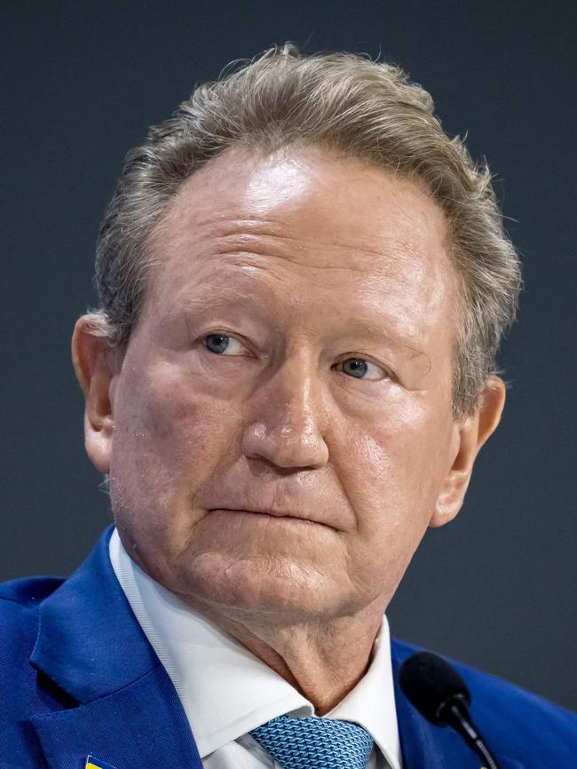 Australian businessman Andrew Forrest. Picture: AFP