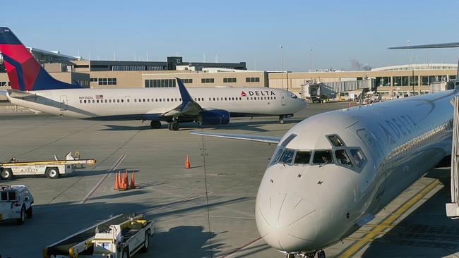 Delta planes at a US airport. Picture: AFP