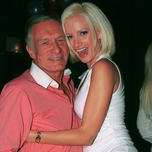 Holly and Hef in 2002. She says the relationship was “toxic.” Picture: Getty