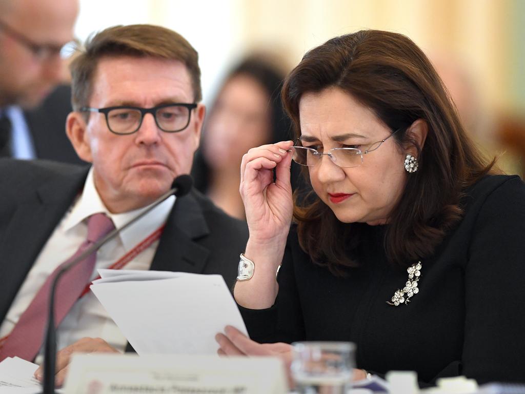 Premier and Cavinet director-general Dave Stewart with Premier Annastacia Palaszczuk