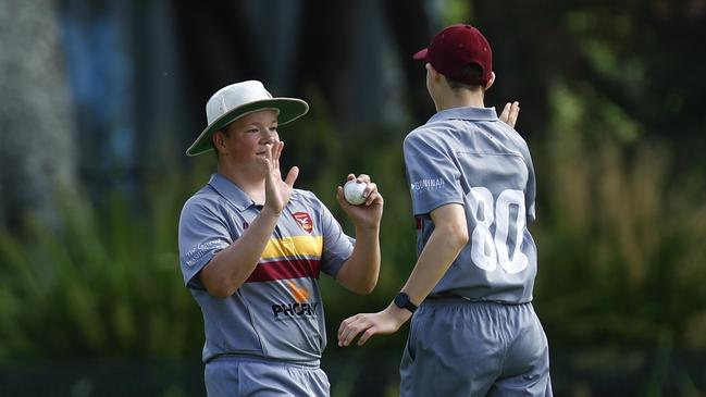 Cooper Digney celebrating a catch. Picture: Michael Gorton