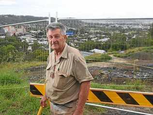 Landowner Ken Allport is expected to speak in the public access session at the April 9 Council meeting regarding the landslip and reformation of the embankment along Beardow St, Lismore Heights, where historic industrial waste including coke and slag like materials, as well as bonded asbestos, was encountered. Picture: Marc Stapelberg