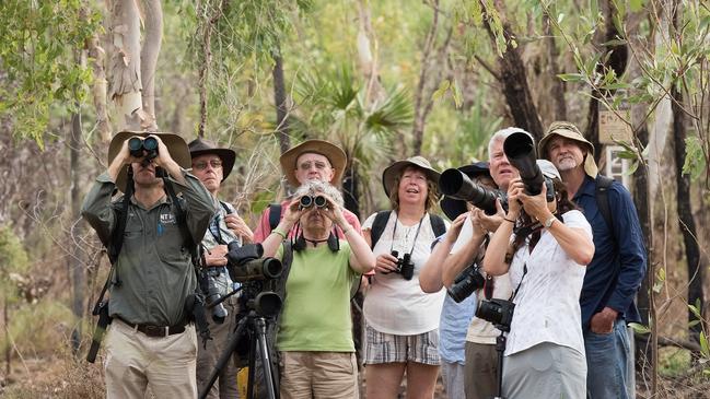 Birdwatchers on an NT Bird Specialists tour in Kakadu. Picture: Navin Chandra