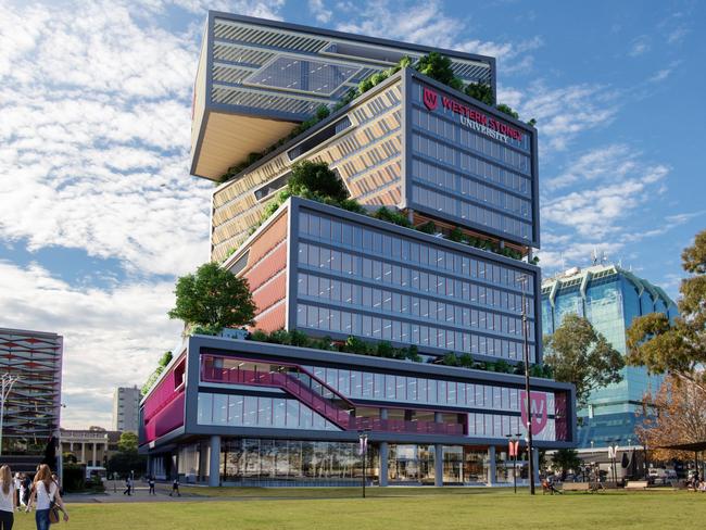 An artist impression of the new Western Sydney University Bankstown campus.