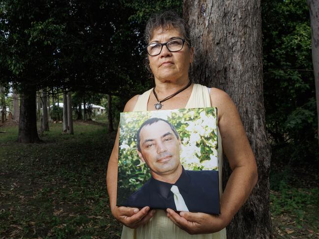 Betty Stuart, whose husband Daniel was killed  in a crash on the Bruce Highway near Maryborough in 2024. Picture Lachie Millard