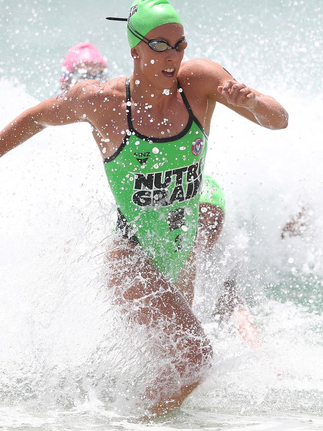 Georgia Miller competes during Round 3 of the Nutri-Grain Ironwoman series at Kingscliff on February 14, 2021. (Photo by Chris Hyde/Getty Images)