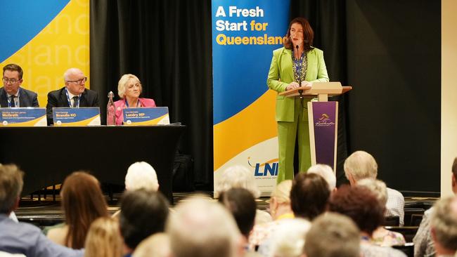 Senator Susan McDonald speaking at the LNP State Council in Rockhampton. Photo: Office of the Premier of Queensland.