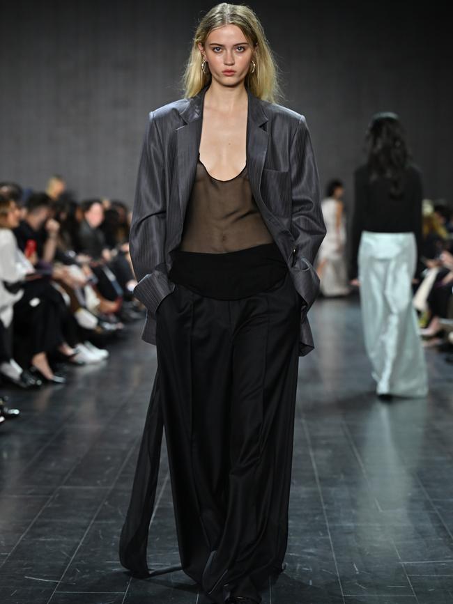 A model walks the runway during the highly anticipated Beare Park show at Australian Fashion Week 2025. Picture: James Gourley/Getty Images