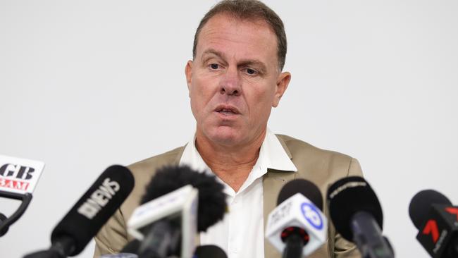 Former Matildas coach Alen Stajcic after being sacked by the FFA in 2019. Picture: Brett Costello