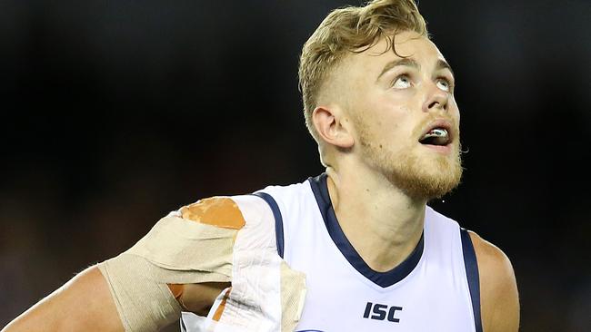 Hugh Greenwood says the Crows have been on a downward spiral since the 2017 Grand Final loss. Picture: Michael Klein