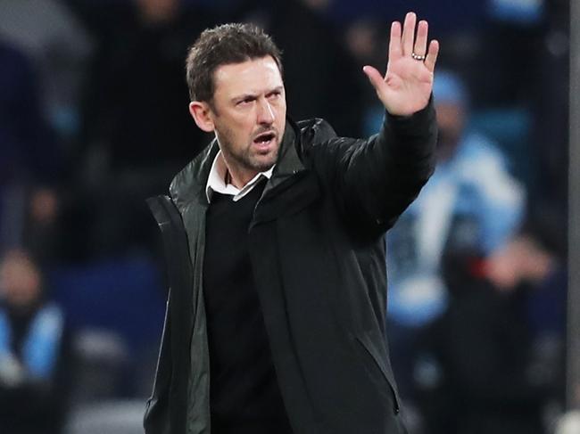 SYDNEY, AUSTRALIA - AUGUST 26: Glory head coach Tony Popovic looks on after full time during the A-League Semi Final match between Sydney FC and the Perth Glory at Bankwest Stadium on August 26, 2020 in Sydney, Australia. (Photo by Matt King/Getty Images)