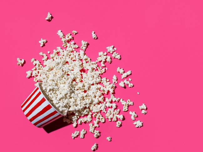 Popcorn is packed with 4.3g fibre per 30g serving. Picture: istock