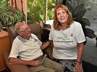 STRENGTH: Members of Dying with Dignity Queensland Denise Saur and Larry Lawton. Picture: Warren Lynam