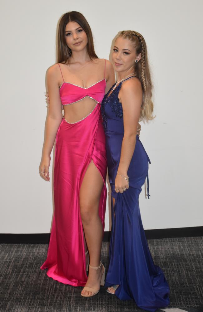 Skye Turner and Katelyn Rankin at the 2022 Nambour State College formal. Picture: Eddie Franklin