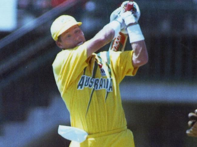 Cricket - Australia vs South Africa World Series Cup match at the Gabba in Brisbane, 09 Jan 1994. Australian cricketer Dean Jones.