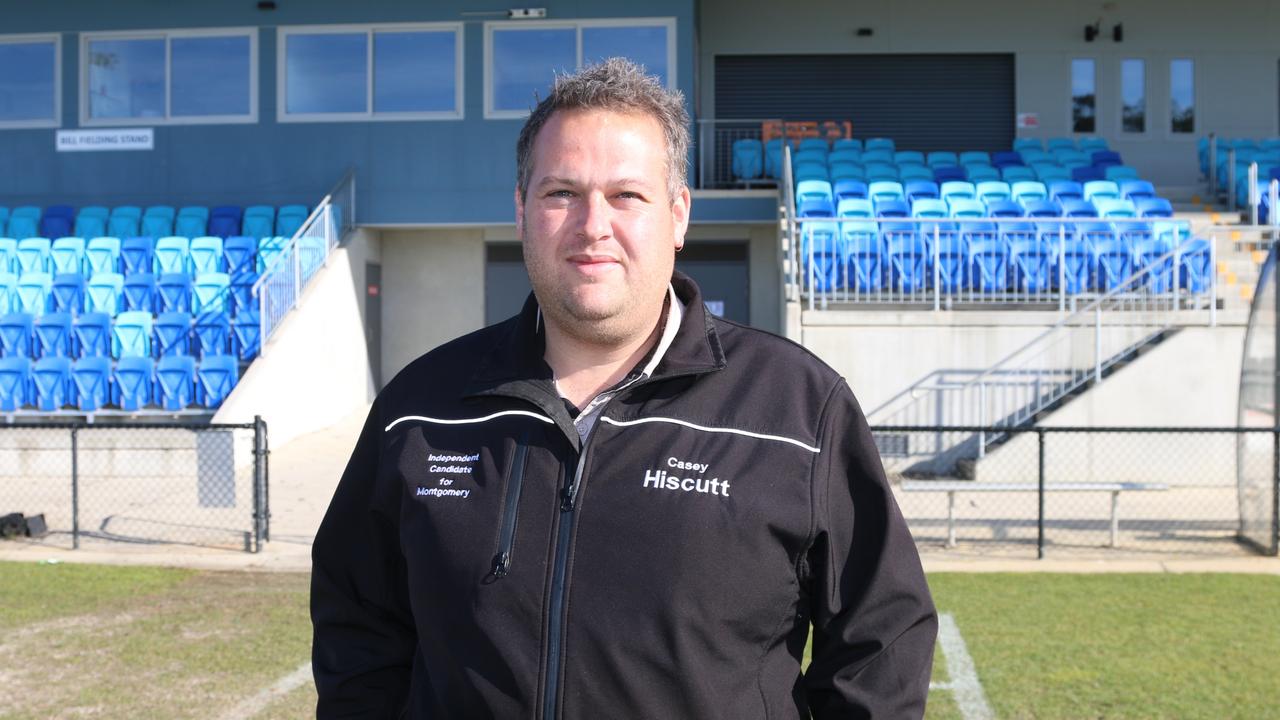 Independent candidate for Montgomery Casey Hiscutt at Dial Park, Penguin. Picture: Elise Kaine