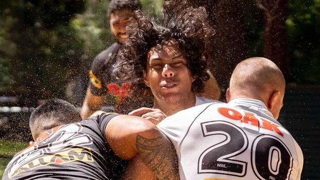 The Penrith Panthers at a pre-season camp in Broken Bay. Source: Penrith Panthers