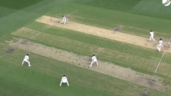 Steve Smith walked right into it. Photo: Fox Cricket.