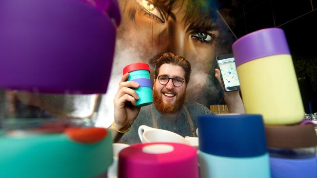 There are a vast array of reusable coffee cups – should you be allowed to use them during the pandemic. File picture: Jay Town