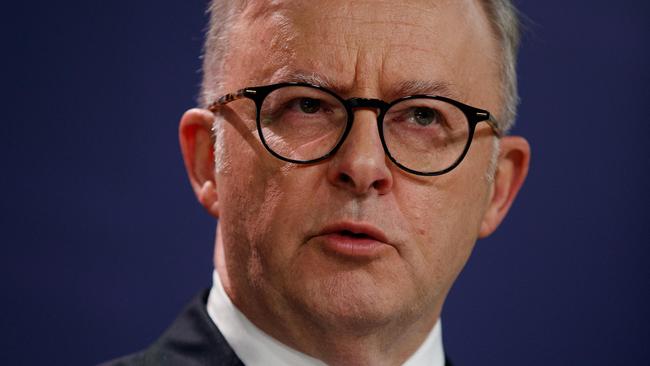 SYDNEY, AUSTRALIA - NewsWire Photos DECEMBER 20, 2023: Prime Minister Anthony Albanese during a joint press conference with New Zealand Prime Minister Christopher Luxon at the Commonwealth Parliament offices on Wednesday. Picture: NCA NewsWire / Nikki Short