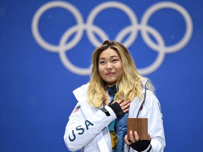 Chloe Kim found the spotlight when she won gold in PyeongChang. Picture: AFP