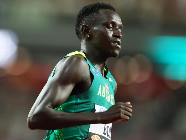 BUDAPEST, HUNGARY - AUGUST 22: Peter Bol of Team Australia competes in Heat 6 of Men's 800m Qualification during day four of the World Athletics Championships Budapest 2023 at National Athletics Centre on August 22, 2023 in Budapest, Hungary. (Photo by Steph Chambers/Getty Images)