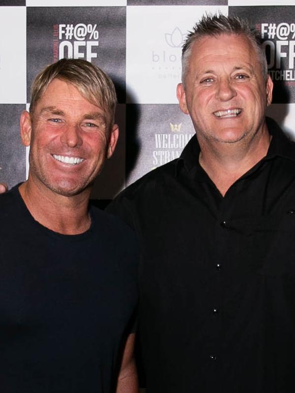 Shane Warne and Mark Orval. Picture: Royal Photography