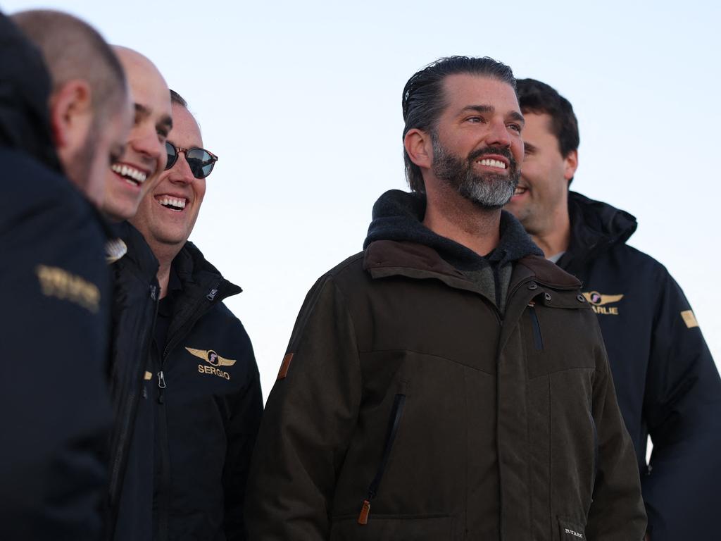 US businessman Donald Trump Jr. poses after arriving in Nuuk, Greenland on January 7, 2025. Picture: Emil Stach / Ritzau Scanpix / AFP / Denmark OUT