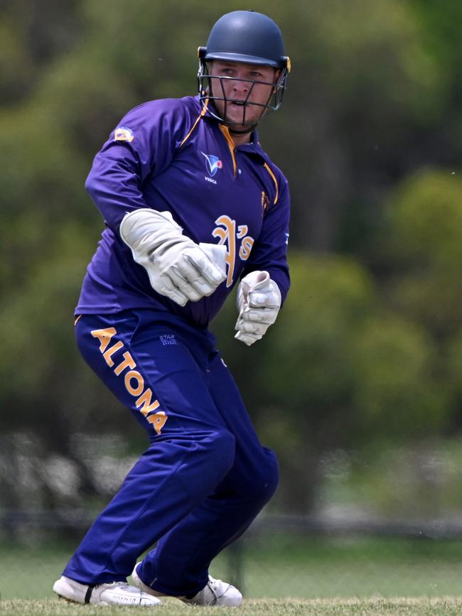 Mitchell Grubb in action for Altona. Picture: Andy Brownbill