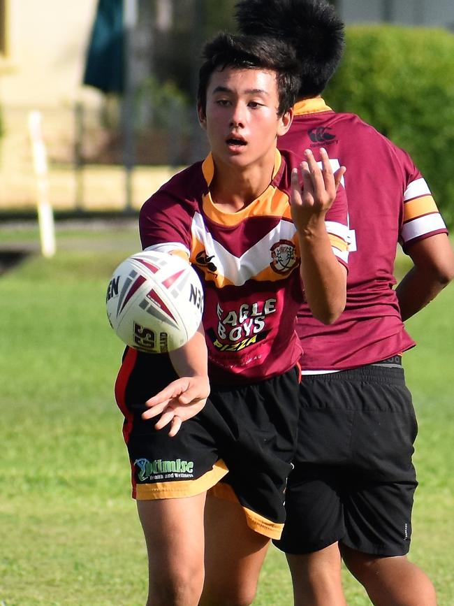 Carter Bates, ISHS. Photographs from the Will Murdoch Perpetual Shield. The annual U14 rugby league competition, in its second year, involved Gilroy Santa Maria College, Ingham State High School and St Teresa's Catholic College Abergowrie. Picture: Cameron Bates