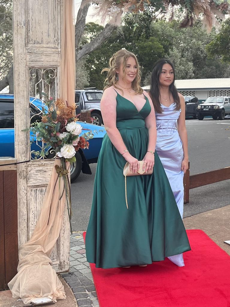 Cara Banks and Eunice arrive at the Hervey Bay High School formal.
