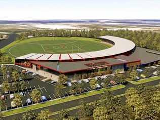 BOUTIQUE: An artist's impression of the new Lions' stadium at Springfield. Picture: Contributed