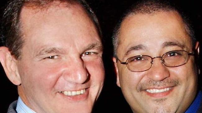 Former mayor Paul Pisasale with developer George Cheihk. Picture: Supplied