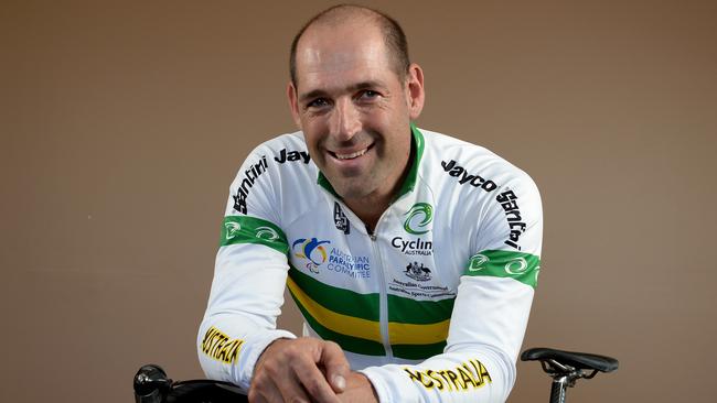 Late champion cyclist Kieran Modra. Picture: Campbell Brodie.