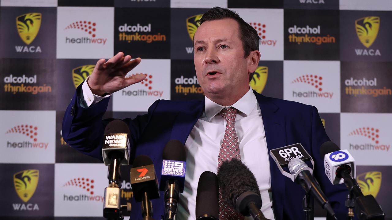 WA Premier Mark McGowan says his state is being punished for its tough approach to Covid-19. Picture: Paul Kane/Getty Images