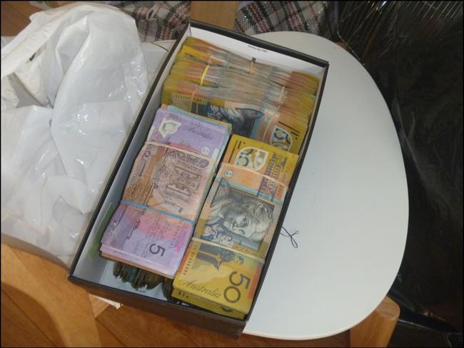 Hundreds of thousands of dollars was also seized during the raids. Picture: NSW Police