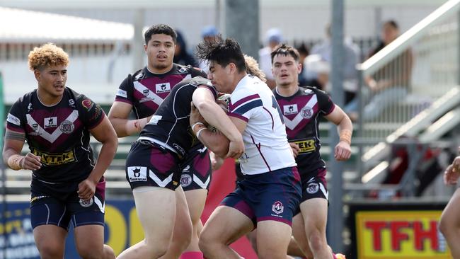 Langer Trophy semi-final between Marsden SHS and Ipswch SHS from Kougari Oval. Oliva Laulualo from Ipswich SHS. Picture: zak Simmonds