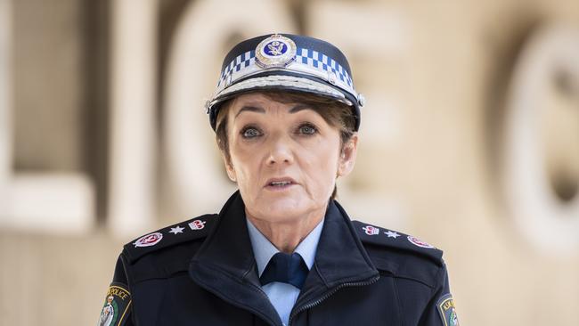 NSW Police Commissioner Karen Webb has said she will not watch the bodycam footage of an officer tapering an elderly woman. Picture: NewsWire/ Monique Harmer