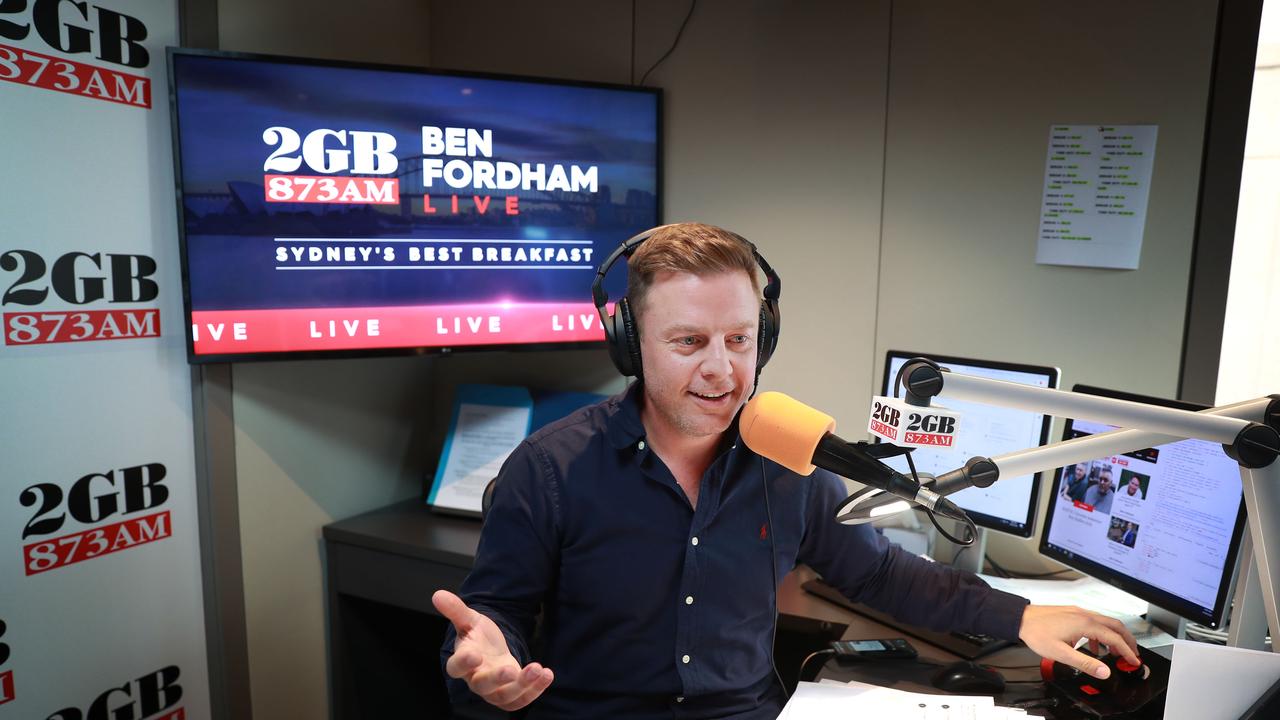 2GB radio host Ben Fordham wasn’t happy with Clarke. John Feder/The Australian.