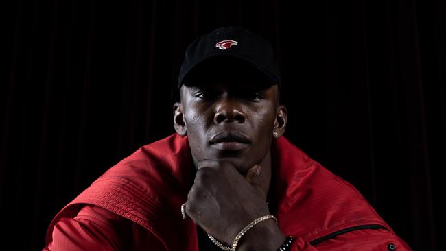 Israel 'The Last Stylebender' Adesanya poses up in Sydney. Photo by Cameron Spencer/Getty Images