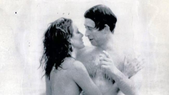 The famous image of Prince Charles being kissed by model Jane Priest on a Perth beach, North Cottlesloe in 1979.