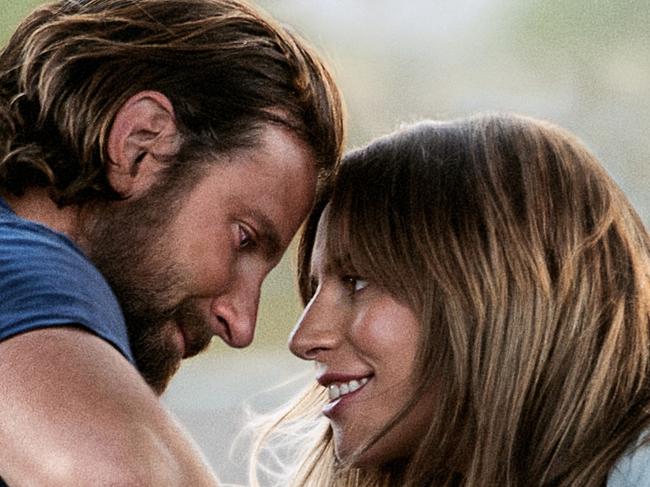 Bradley Cooper and Lady Gaga in a scene from film A Star is Born