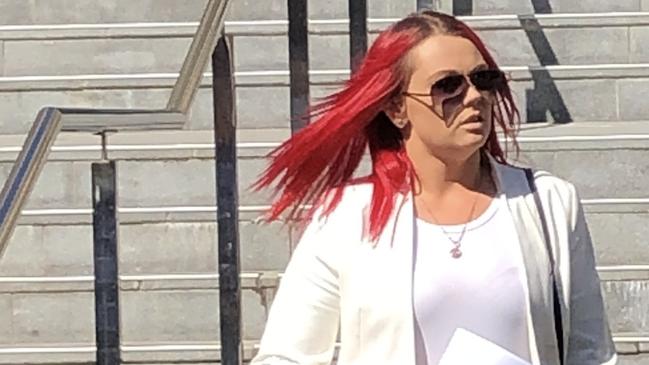 Holly Green leaves Wollongong Local Court on September 16, 2020. Picture: Madeline Crittenden