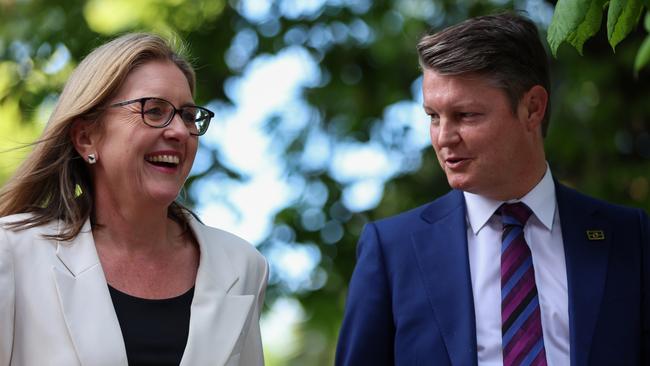 Victorian Premier Jacinta Allan with Deputy Premier Ben Carroll. Picture: Getty