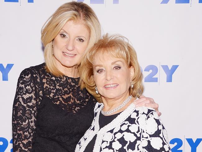 Arianna Huffington pictured with Barbara Walters in New York. 